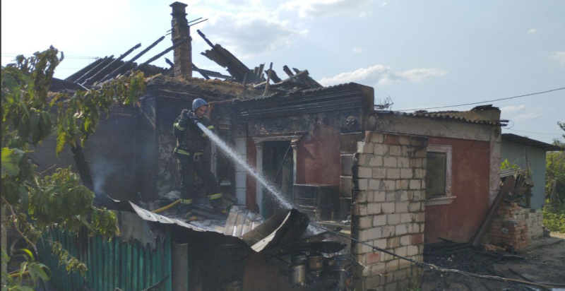 Пожарно-спасательное подразделение Херсонской области ликвидировало пожар в Великолепетихском муниципальном округе